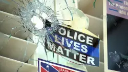 Blue city resident vows to keep pro-Trump political displays on home despite second shooting attack