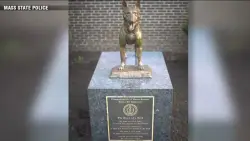 State police dedicate memorial to K-9 killed in the line of duty